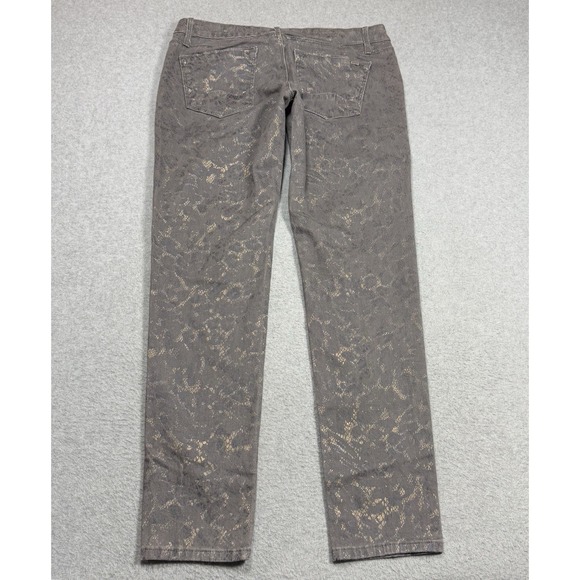 Cult Of Individuality Jeans Womens 29 (30x29) Gray Metallic Splatter Zen Slim - Picture 6 of 10